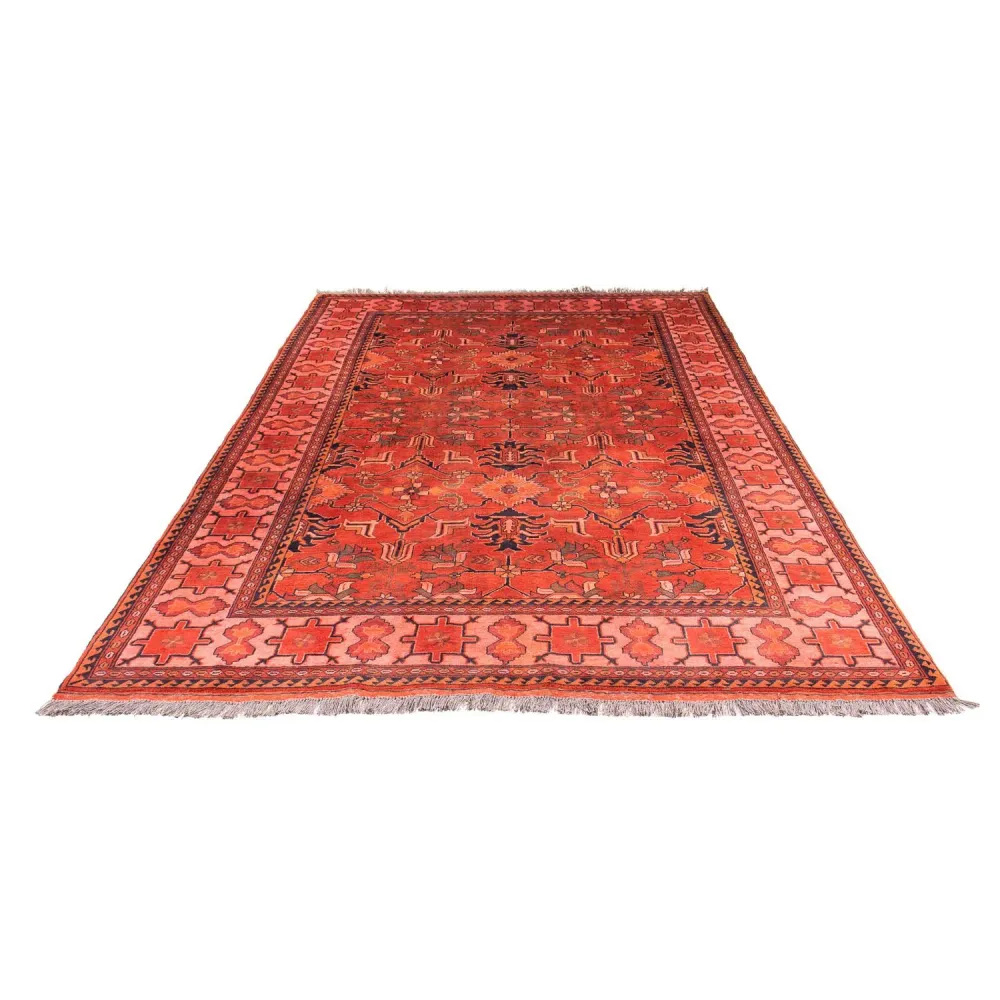 Afghansk teppe - Hatshlu - 300 x 205 cm - lys rød