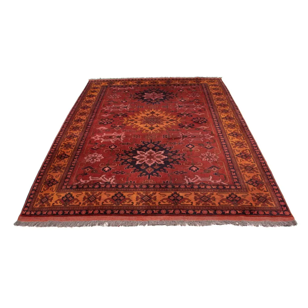 Afghansk teppe - Hatshlu - 313 x 210 cm - mørk rød