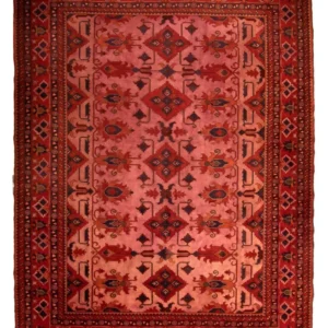 Afghansk teppe - Hatshlu - 396 x 306 cm - mørk rød