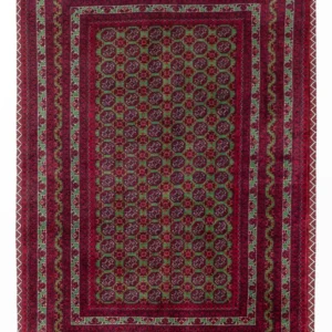 Afghansk teppe - Royal - 142 x 97 cm - grønn