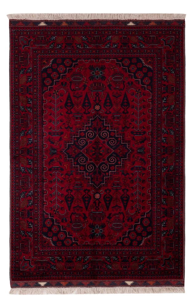 Afghansk teppe - Royal - 150 x 100 cm - rød