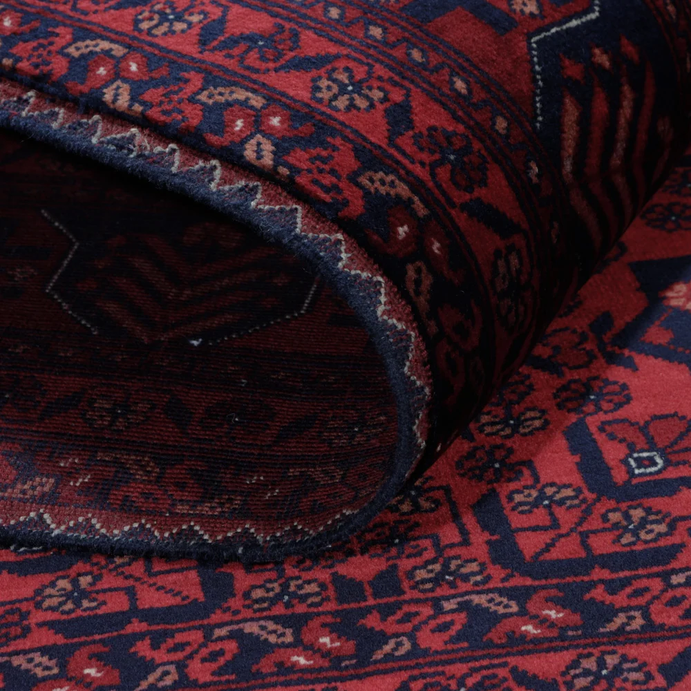 Afghansk teppe - Royal - 187 x 146 cm - rød