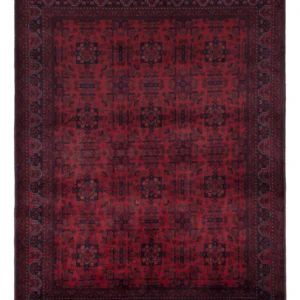 Afghansk teppe - Royal - 190 x 151 cm - rød