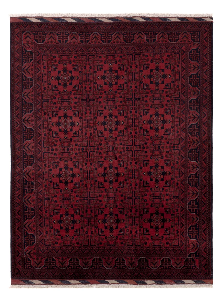 Afghansk teppe - Royal - 192 x 150 cm - rød