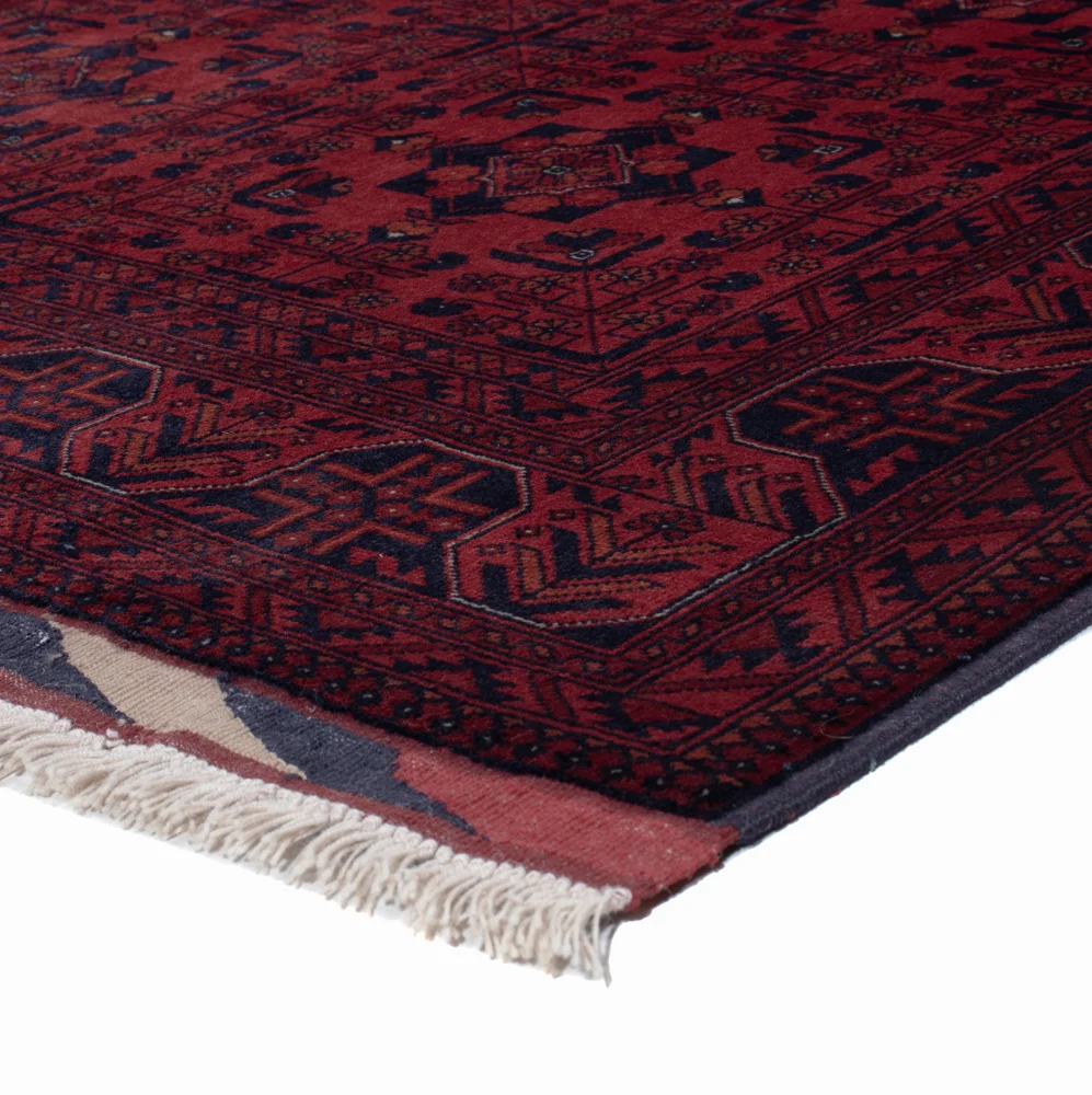 Afghansk teppe - Royal - 192 x 150 cm - rød