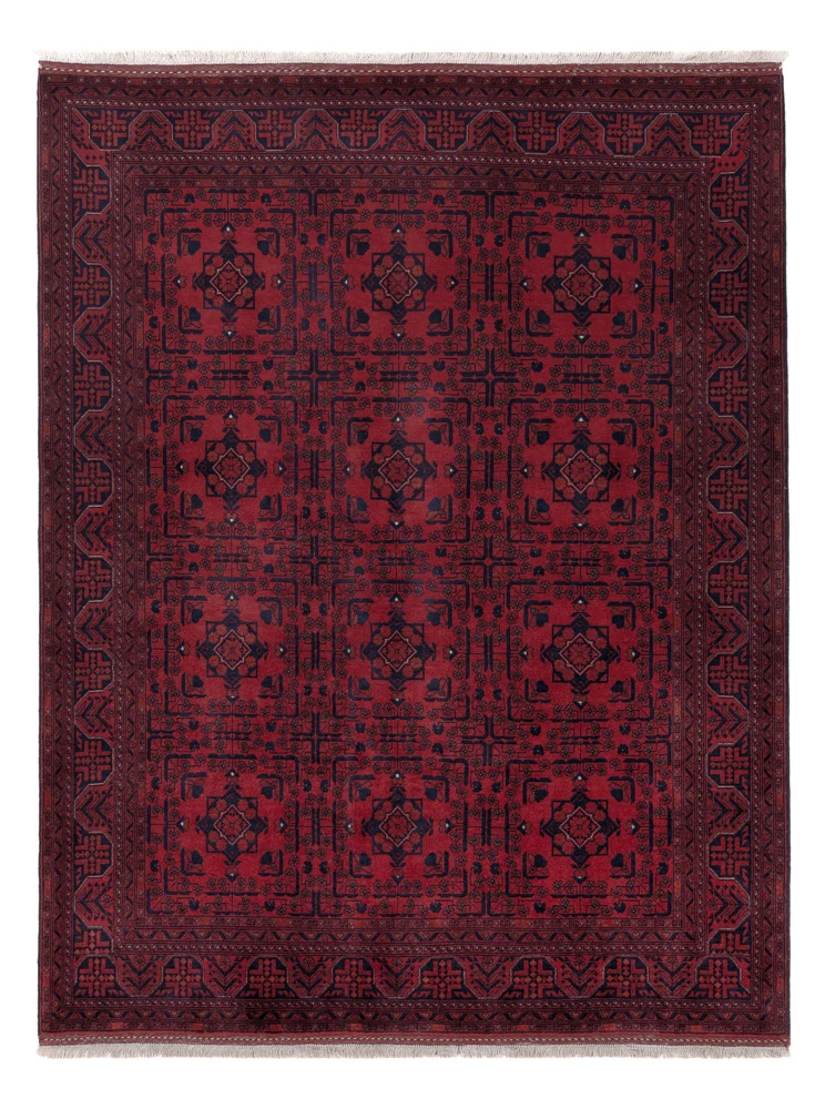 Afghansk teppe - Royal - 193 x 152 cm - rød