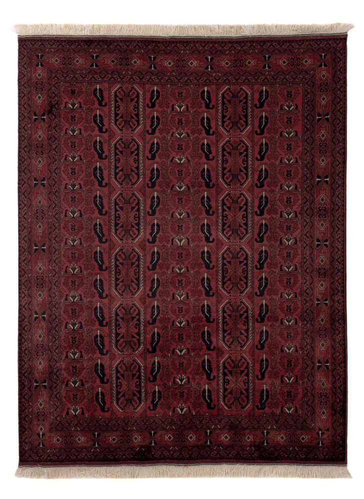 Afghansk teppe - Royal - 196 x 149 cm - rød
