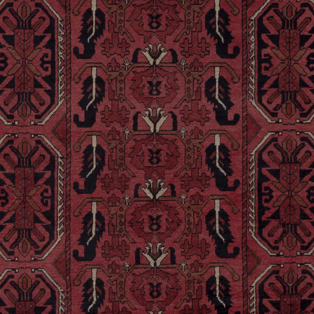 Afghansk teppe - Royal - 196 x 149 cm - rød