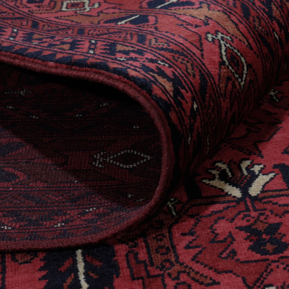 Afghansk teppe - Royal - 196 x 149 cm - rød