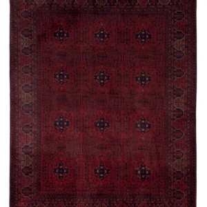 Afghansk teppe - Royal - 196 x 151 cm - rød