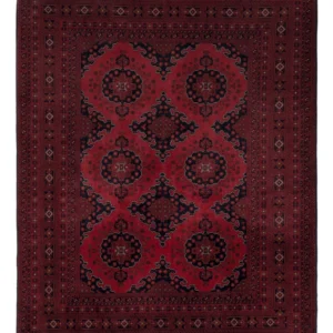 Afghansk teppe - Royal - 196 x 154 cm - rød