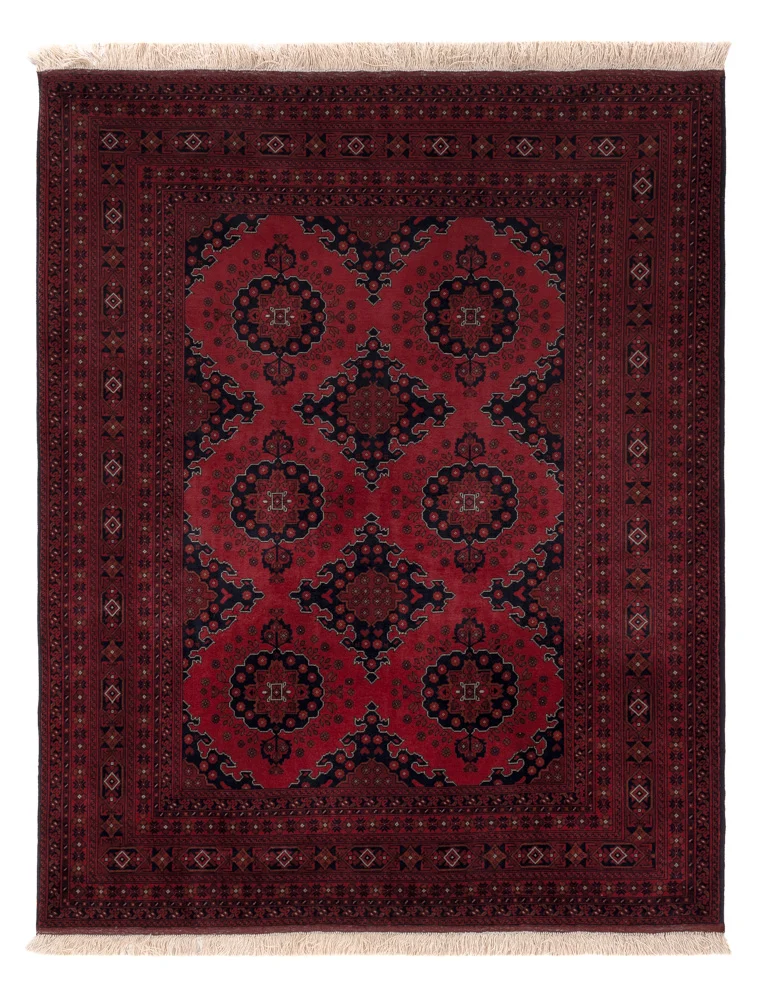 Afghansk teppe - Royal - 196 x 154 cm - rød
