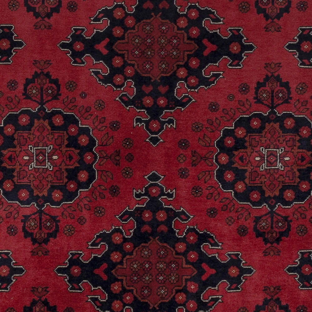 Afghansk teppe - Royal - 196 x 154 cm - rød