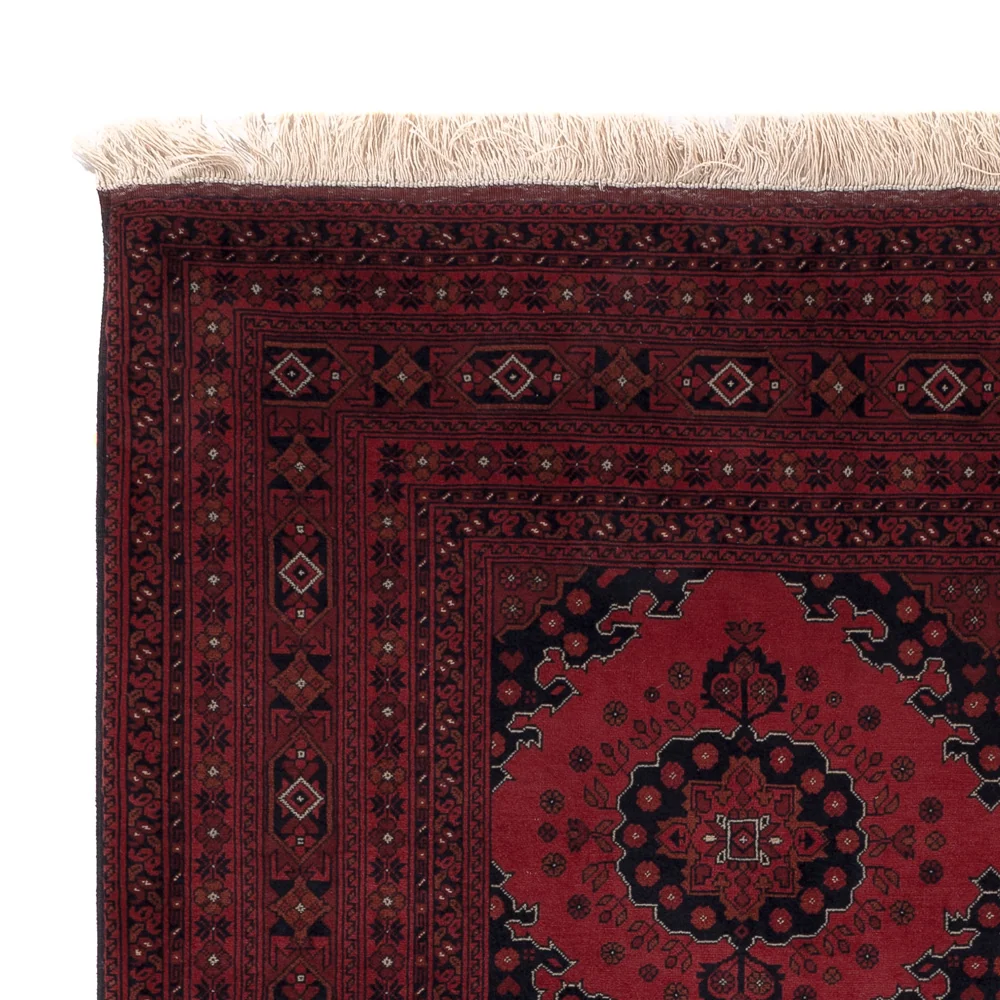 Afghansk teppe - Royal - 196 x 154 cm - rød