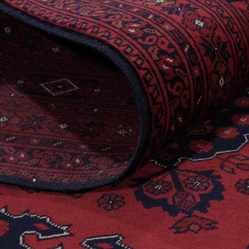Afghansk teppe - Royal - 196 x 154 cm - rød