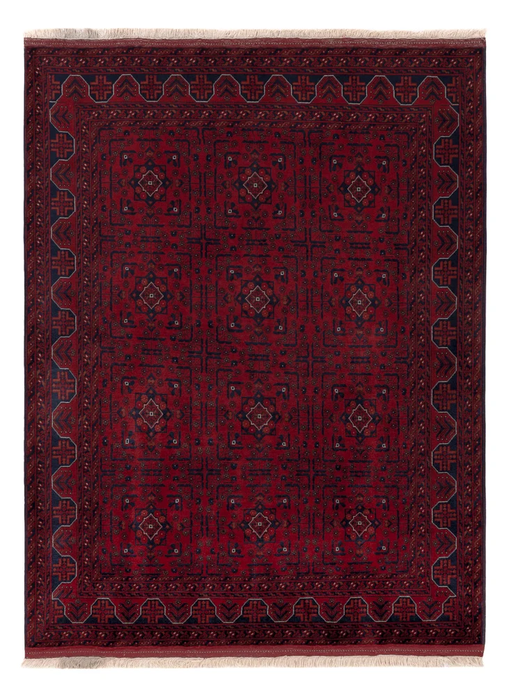 Afghansk teppe - Royal - 197 x 153 cm - rød
