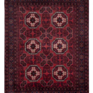 Afghansk teppe - Royal - 198 x 151 cm - rød