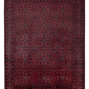 Afghansk teppe - Royal - 198 x 153 cm - rød