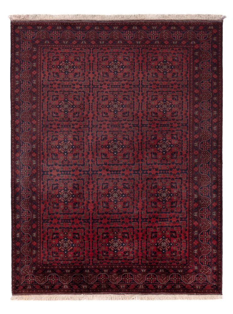 Afghansk teppe - Royal - 198 x 153 cm - rød