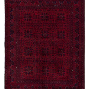Afghansk teppe - Royal - 203 x 161 cm - mørk rød
