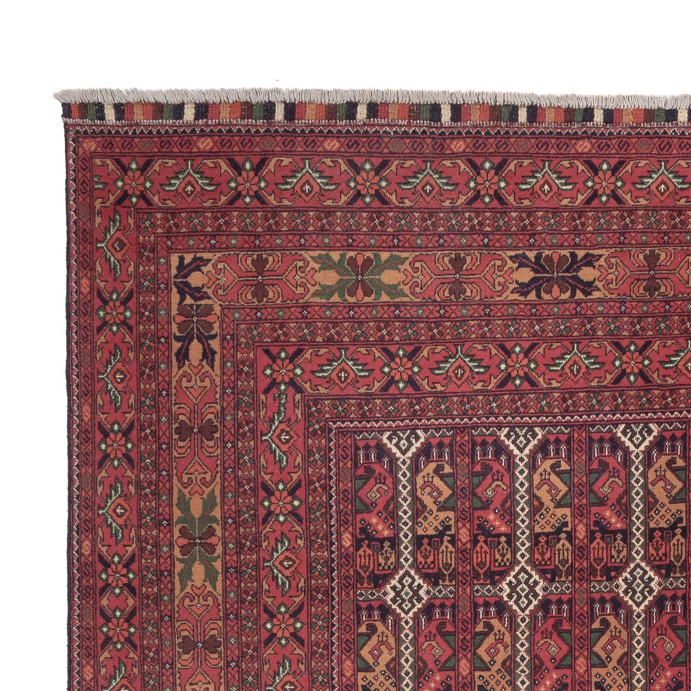 Afghansk teppe - Royal - 283 x 193 cm - mørk rød