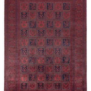 Afghansk teppe - Royal - 285 x 195 cm - mørk rød