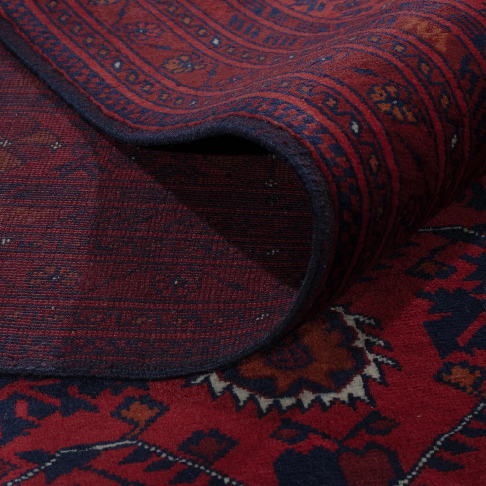 Afghansk teppe - Royal - 288 x 200 cm - mørk rød