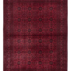 Afghansk teppe - Royal - 291 x 201 cm - mørk rød