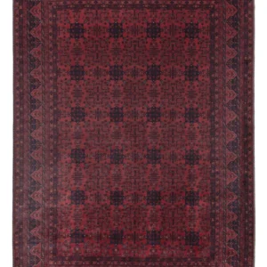 Afghansk teppe - Royal - 294 x 209 cm - mørk rød