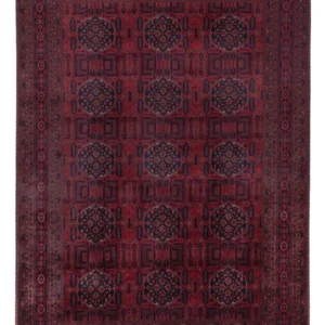 Afghansk teppe - Royal - 296 x 200 cm - mørk rød