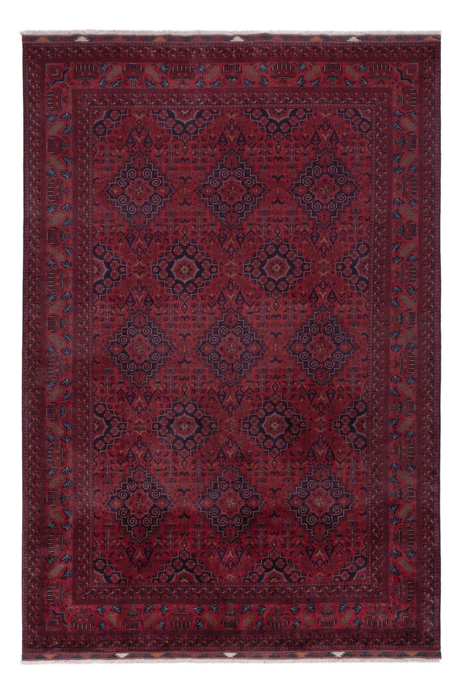 Afghansk teppe - Royal - 300 x 202 cm - mørk rød