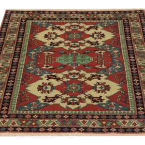 Afghansk teppe square - 145 x 135 cm - rød