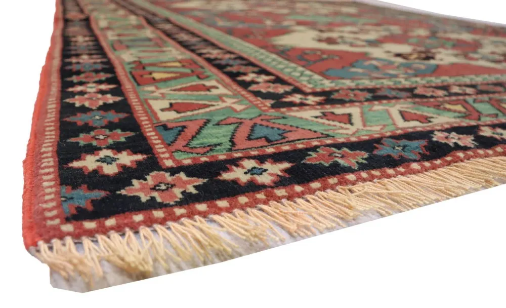 Afghansk teppe square - 145 x 135 cm - rød