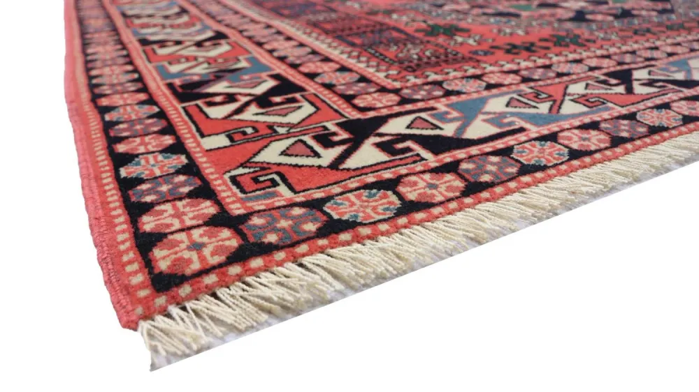 Afghansk teppe square - 153 x 134 cm - rød