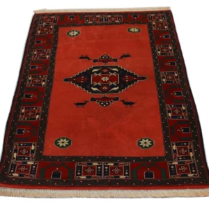 Afghansk teppe square - 202 x 197 cm - rød