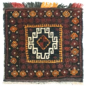 Afghansk teppe square - 45 x 42 cm - blå