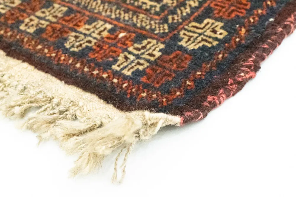 Afghansk teppe square - 70 x 57 cm - blå