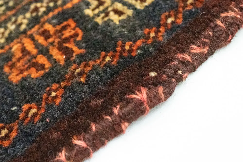 Afghansk teppe square - 70 x 57 cm - blå