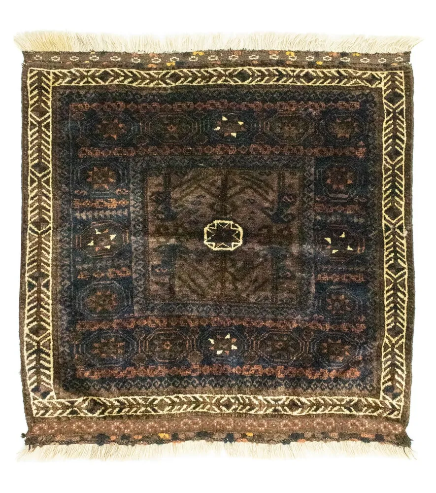 Afghansk teppe square - 80 x 80 cm - blå
