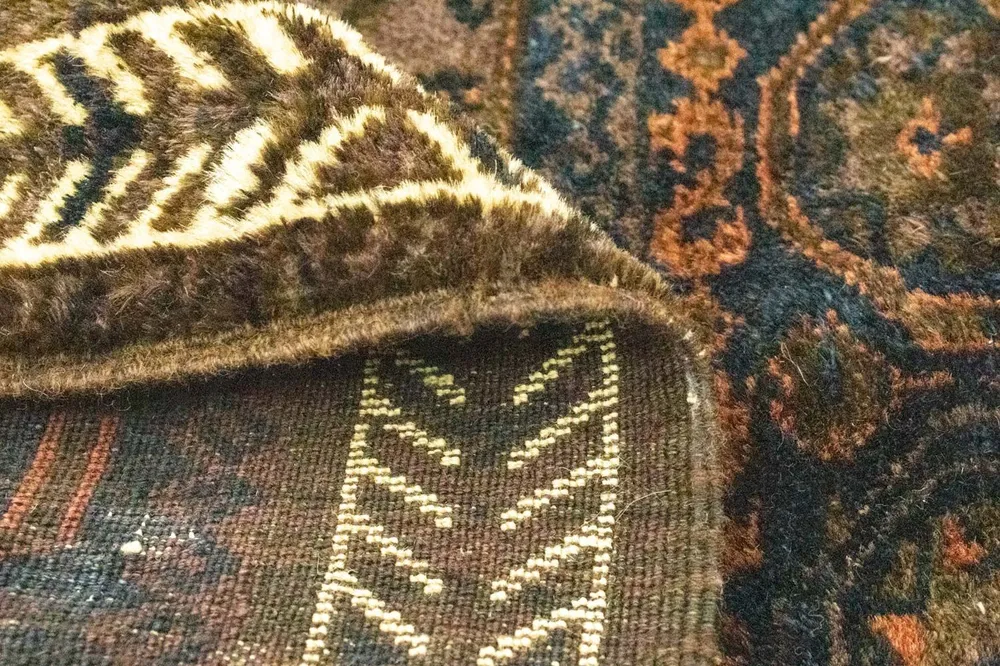 Afghansk teppe square - 80 x 80 cm - blå