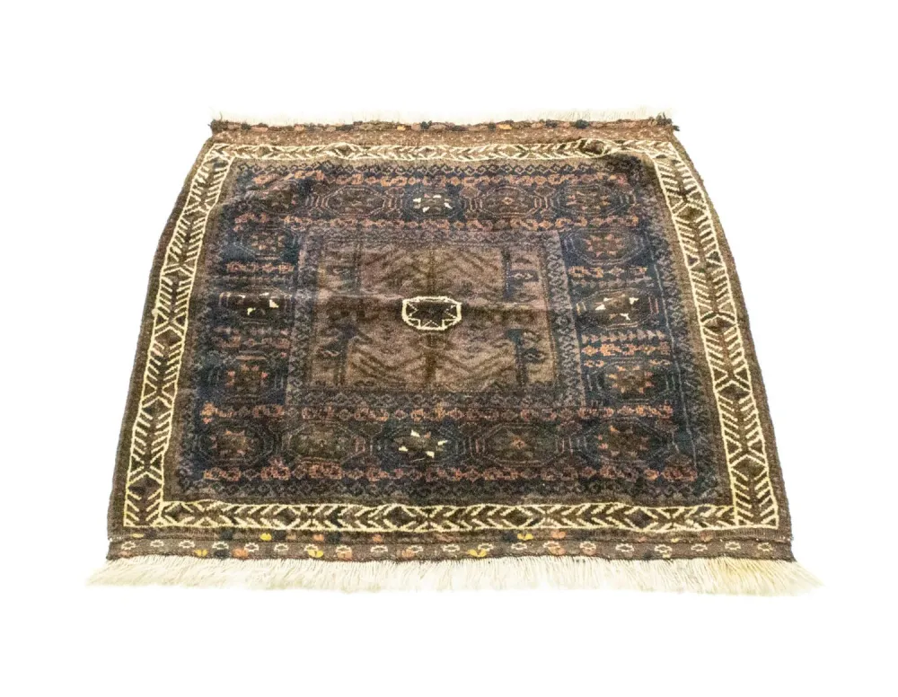 Afghansk teppe square - 80 x 80 cm - blå