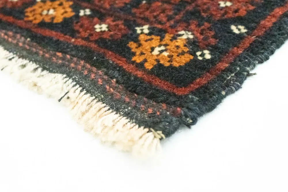 Afghansk teppe square - 45 x 42 cm - blå
