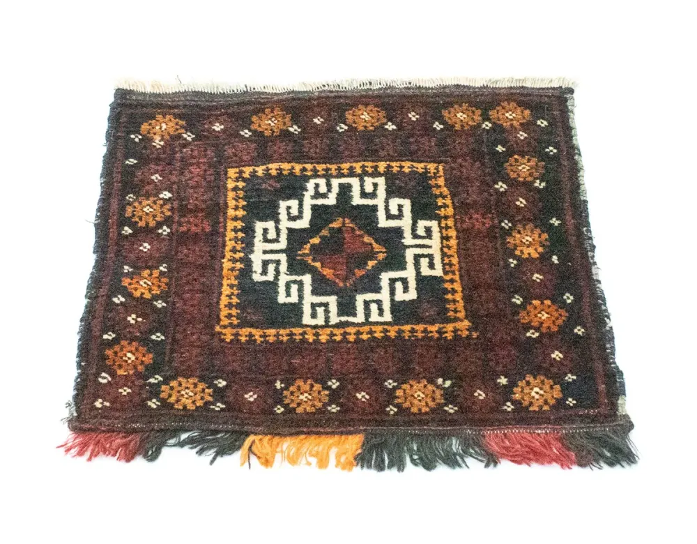 Afghansk teppe square - 45 x 42 cm - blå
