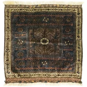 Afghansk teppe square - 80 x 80 cm - blå