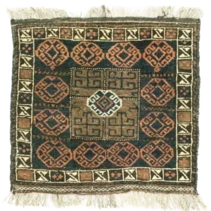 Afghansk teppe square - 66 x 64 cm - blå