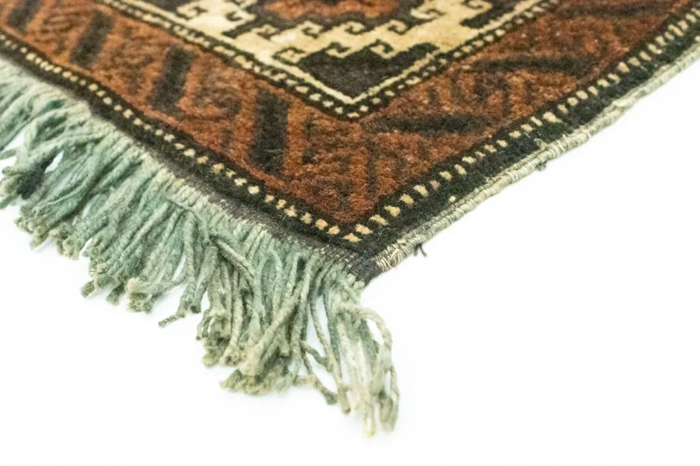 Afghansk teppe square - 47 x 41 cm - brun