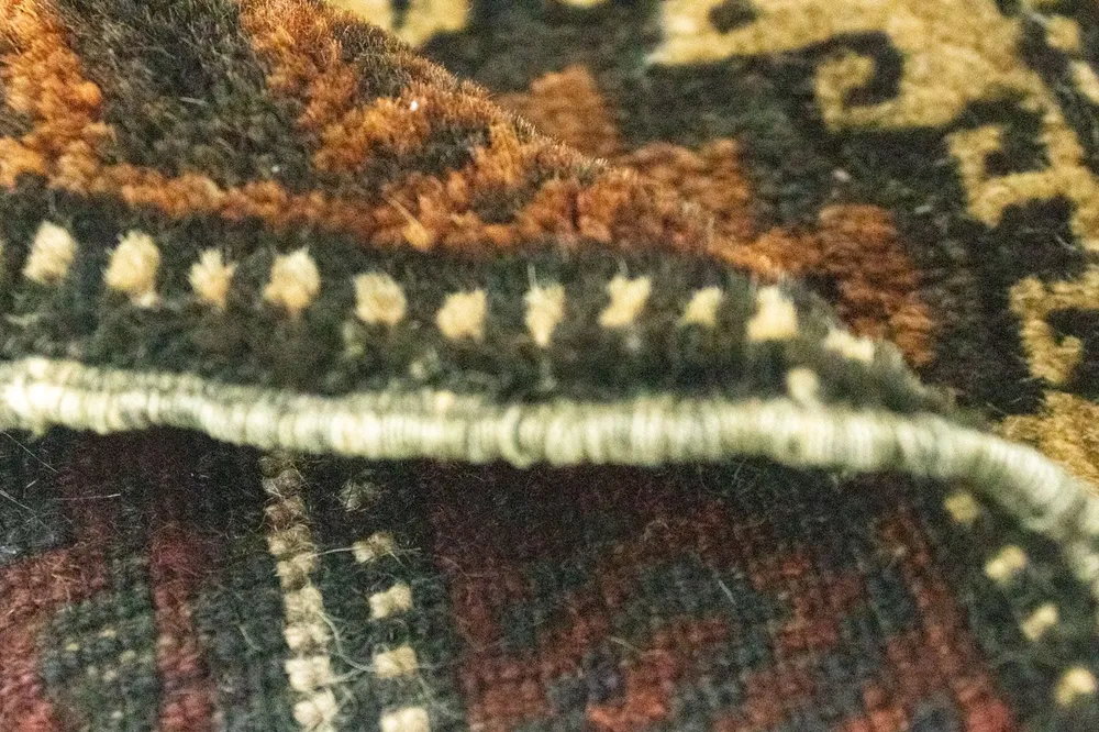 Afghansk teppe square - 47 x 41 cm - brun
