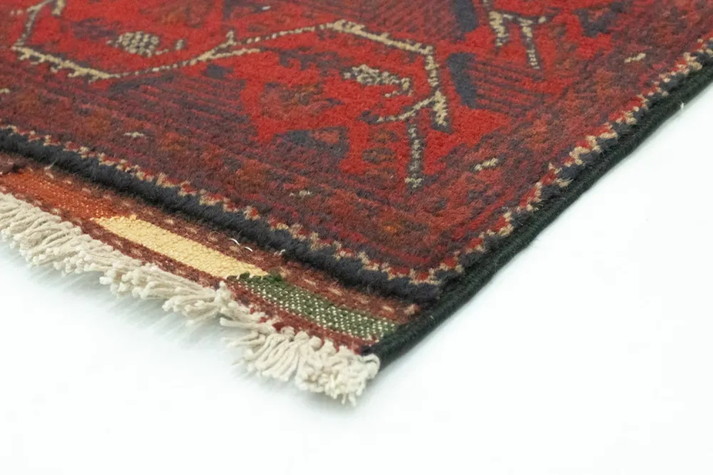 Afghanske tepper - Kunduz - 123 x 75 cm - mørk rød