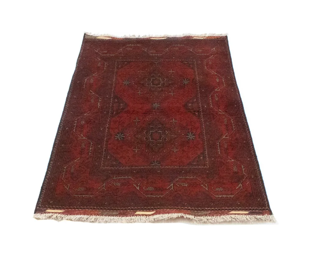 Afghanske tepper - Kunduz - 123 x 75 cm - mørk rød