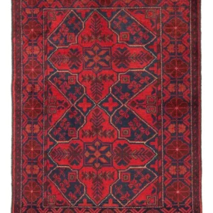 Afghanske tepper - Kunduz - 125 x 78 cm - mørk rød